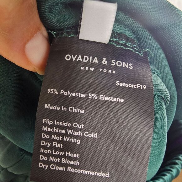 Ovadia & Sons Green Track Pants L Purple Double Side Stripe Athleisure Designer - Picture 9 of 11